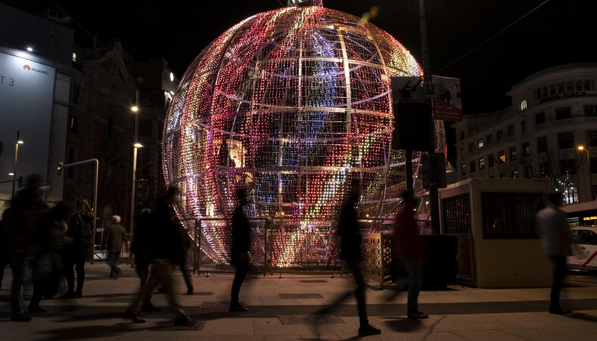 Luces de Navidad en Madrid calle Alcala